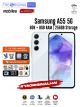 Samsung A55 5G - 8GB RAM - 256GB Storage - Light Blue - Easy Monthly Installments - PTA Approved - 1 Year Brand Warranty - The Original Bro Mobiles - TOB75